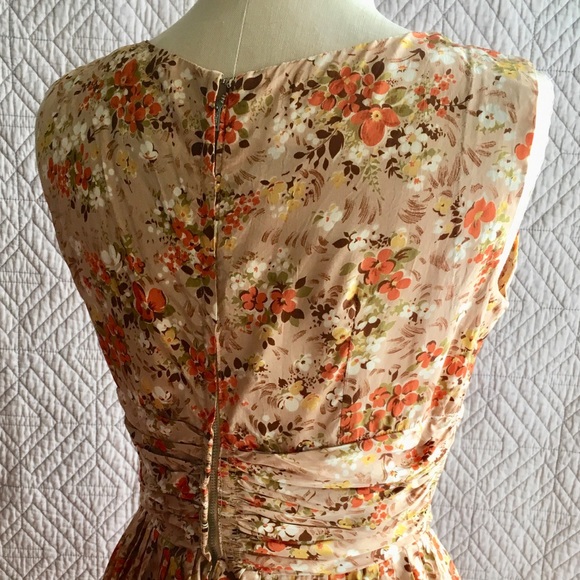 Vintage floral party bridesmaid dress size 6/8 - Picture 4 of 8